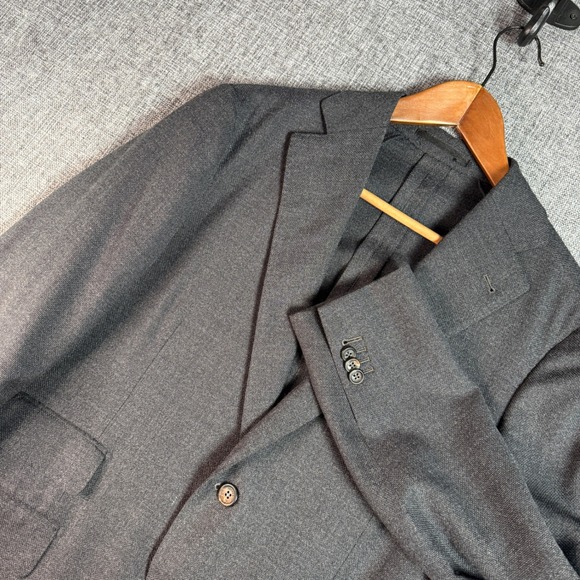 Proper Cloth Reda 1865 Super 130s Grey Wool Sport Coat Blazer Mens